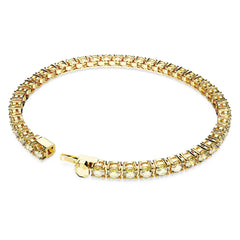 Swarovski Tennis Matrix Bracelet Yellow Gold Plated with Yellow Stones