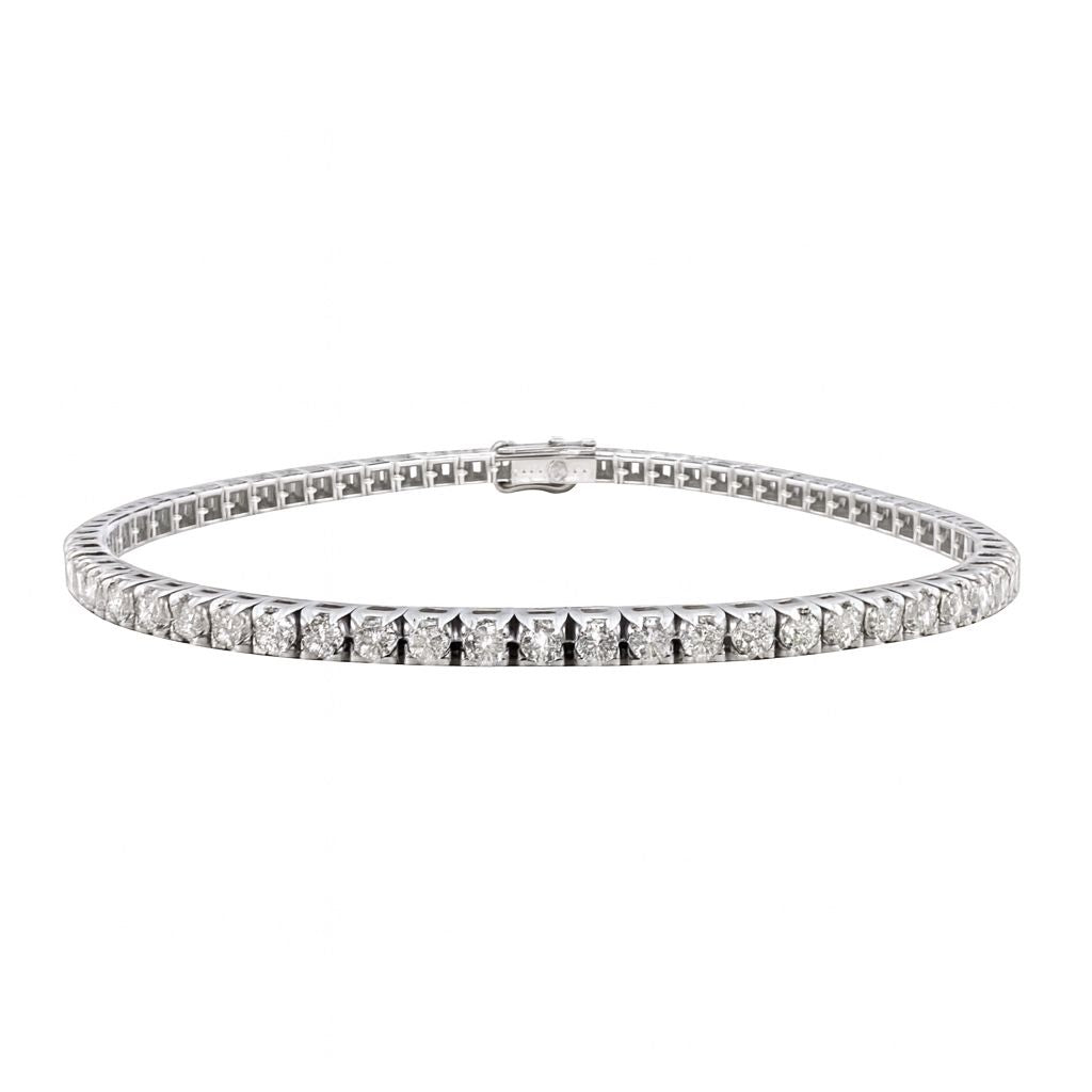 Pulsera de tenis Davite&amp;Delucchi en oro blanco y diamantes