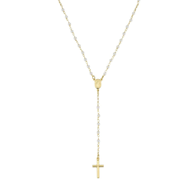 Collana Amen Rosario Classico con Perle di Cristallo -