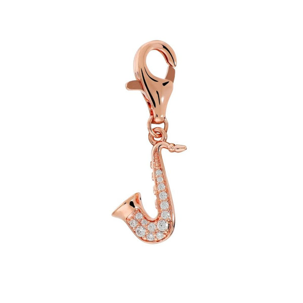Bronzallure POP CHARM - Ciondolo Sassofono con Pavé di Cubic Zirconia WSBZ02686.SAX
