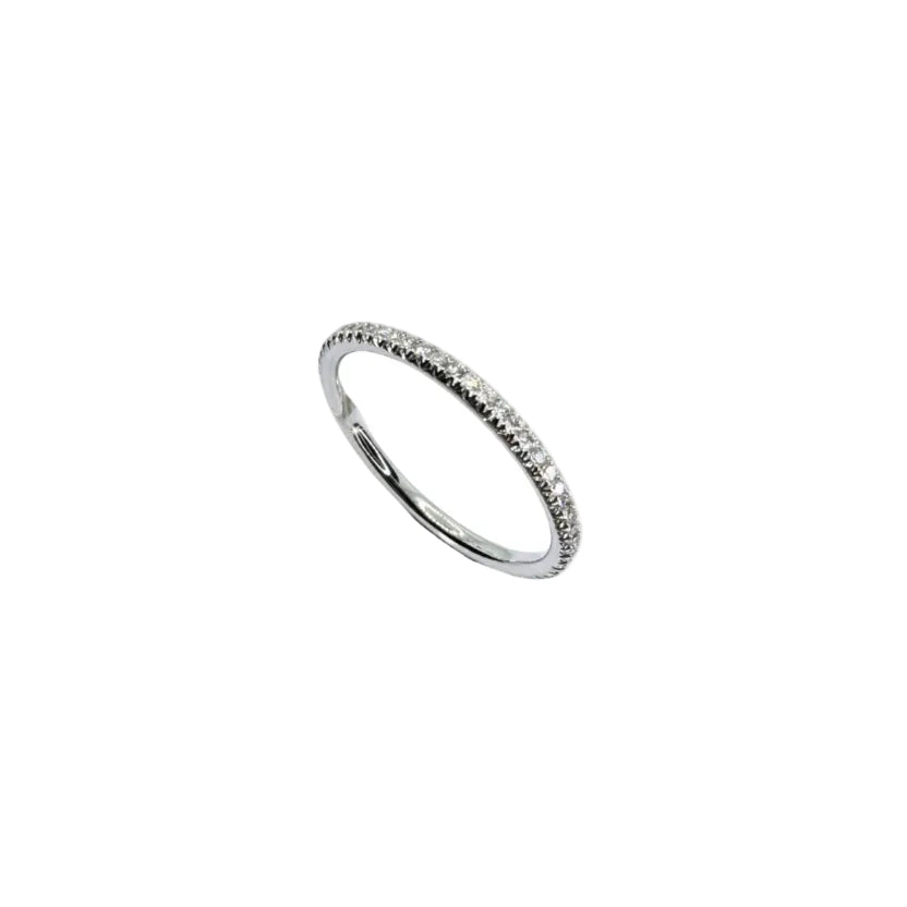 Anillo de oro blanco y diamantes para hombre