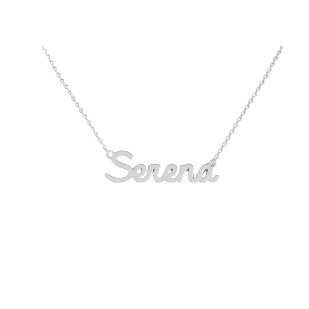 Collar con nombre Serena en acero 316