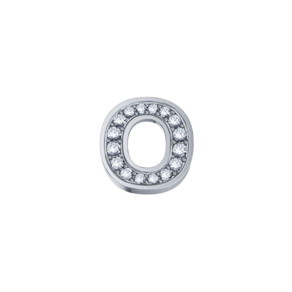 Elements Lettera O in Oro Bianco e Diamanti 0,02 ct DCHF3319O.002