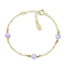 Bracciale Amen Bimba Cuore Smaltato Glicine BRJ3CUGLI3