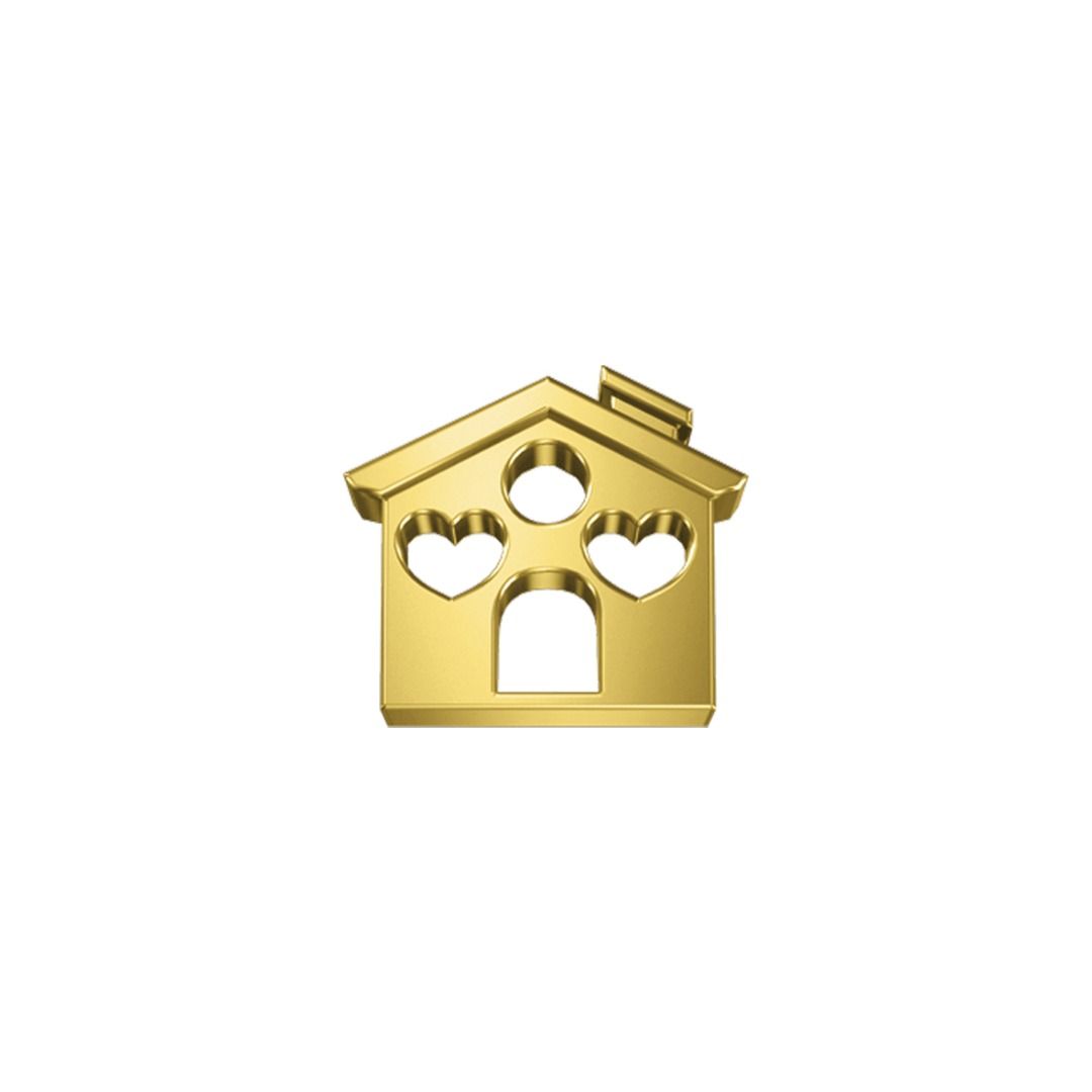 Charm Elements Casetta in oro giallo ECF10373