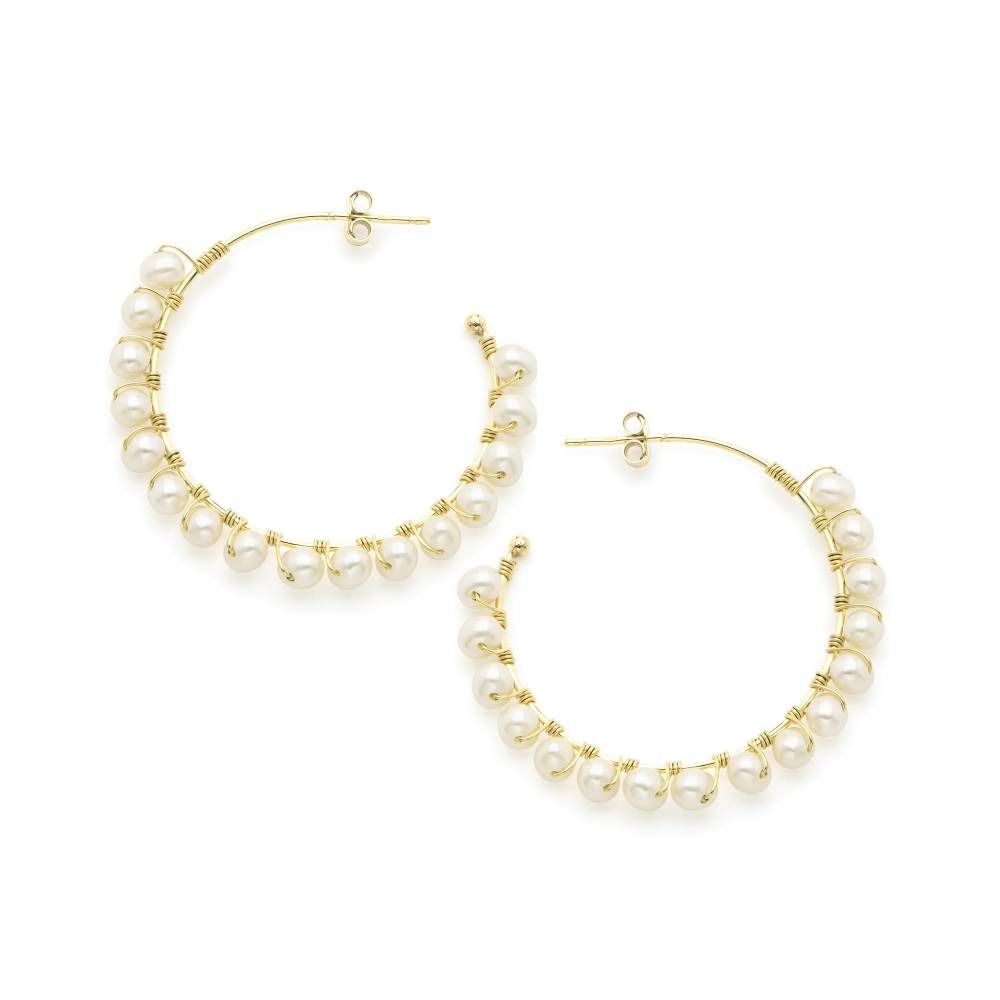 Orecchini Ishwara con Perle SS0350OR/WH