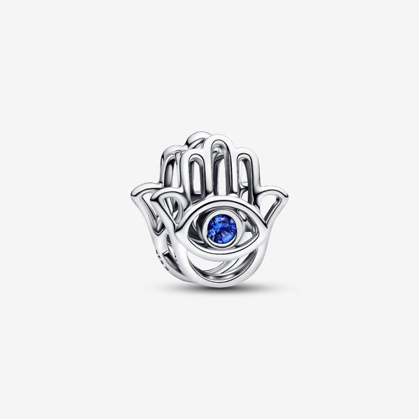 Charm Pandora Openwork Mano Di Fatima Pietra Blu 794062C01