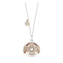 Amen Angel Caller Necklace in Steel and Zircons