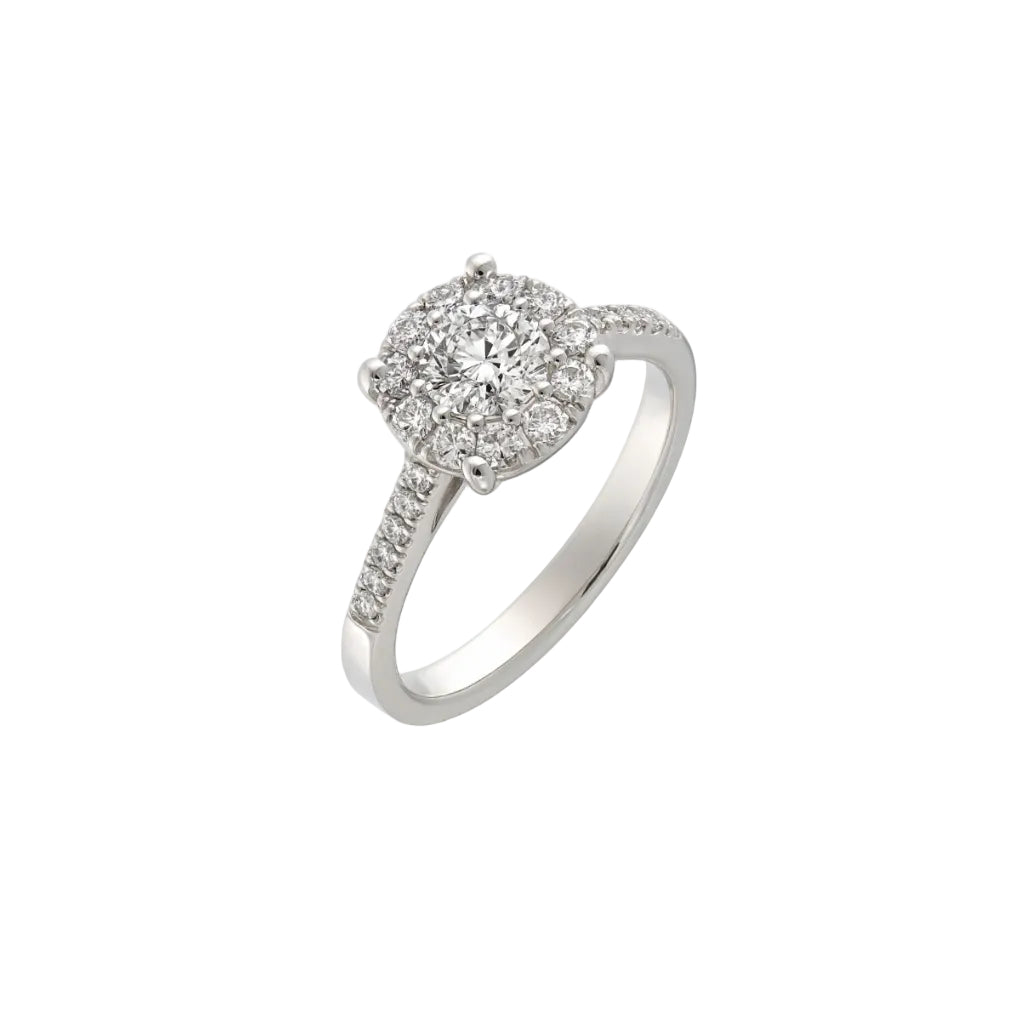 Anillo solitario mágico Mirco Visconti en oro blanco y diamantes