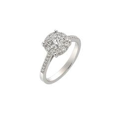 Anillo solitario mágico Mirco Visconti en oro blanco y diamantes