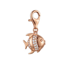 Bronzallure LUCKY CHARM - Ciondolo Pesce con Pavé di Cubic Zirconia WSBZ02675.FISH