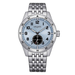 Vagary Men's Fly Boy Small Seconds Light Blue IB2-013-71