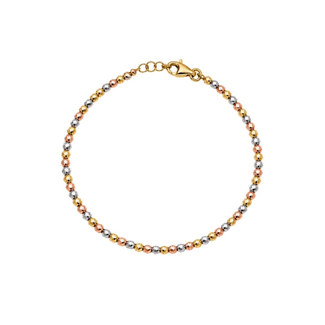 Bracciale Handmade Milleluci in Oro Bianco, Giallo e Rosa 18 KT BRML05