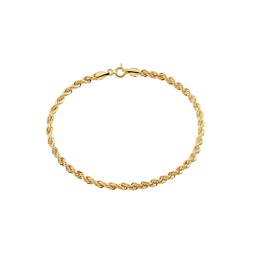 Stroili Colette 9 KT Yellow Gold Rope Chain Bracelet 1433122