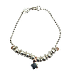 Bracciale Dodo Mariani Con Stella In Argento E Cuoricini In Oro Rosa 9 Kt BR183STELLA