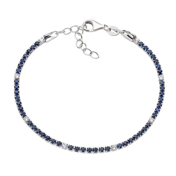 Amen Tennis Bracelet with Red Zircons