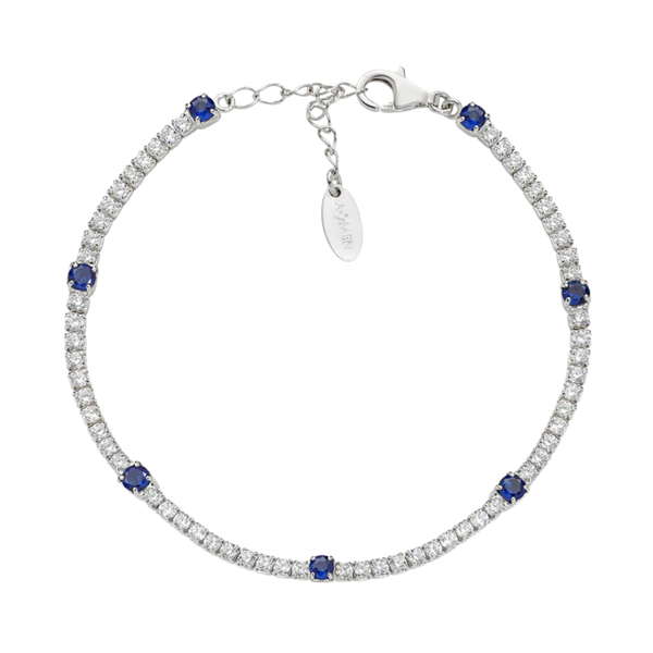 Bracciale Amen Tennis Con Zirconi Bianchi E Colorati BTB2B3