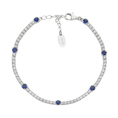 Amen Tennis Bracelet with White and Red Zircons