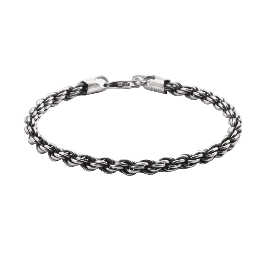 Nove25 100 Cord Bracelet in 925 Silver