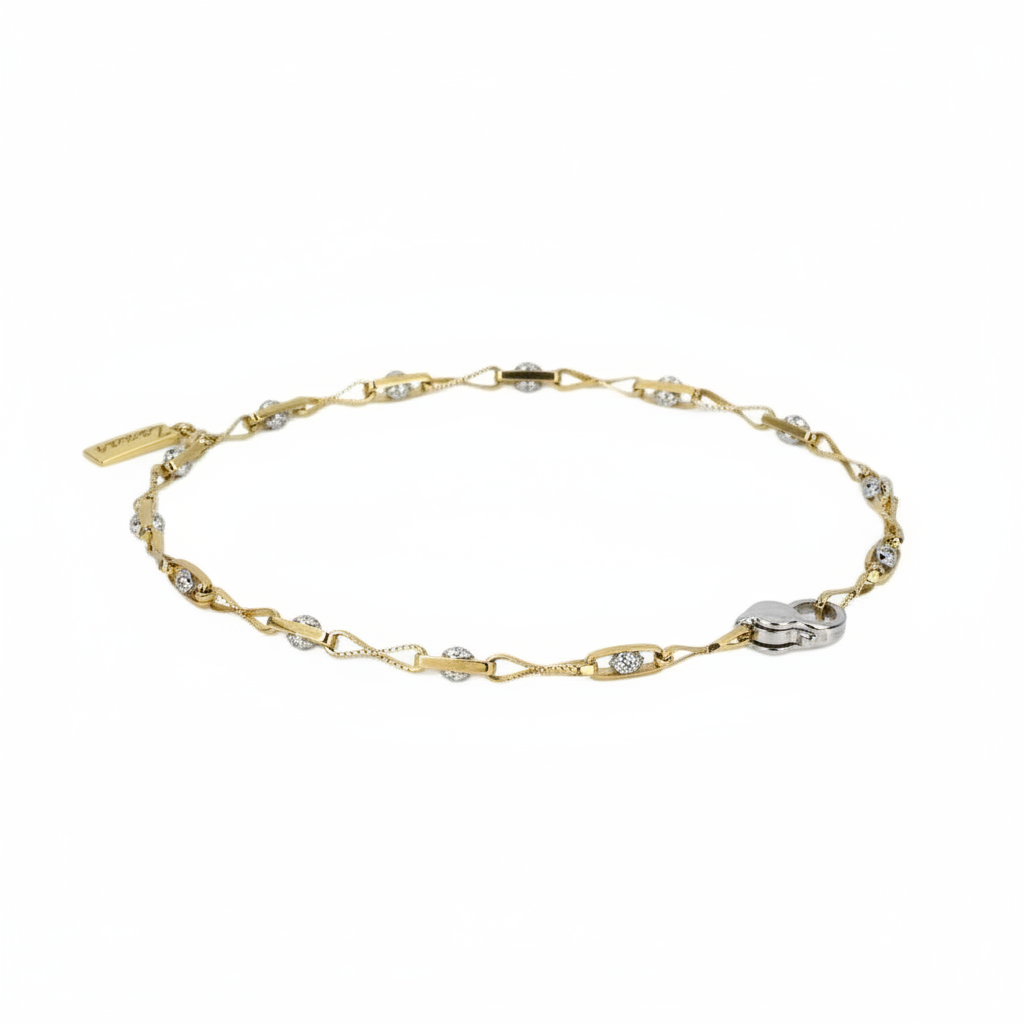 Pulsera Zancan en oro amarillo y blanco de 18 quilates