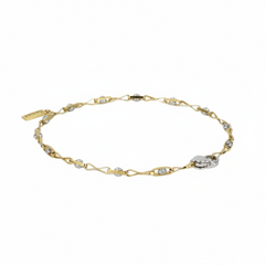 Pulsera Zancan en oro amarillo y blanco de 18 quilates