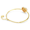 Swarovski Idyllia Pink Heart Rigid Bracelet in Yellow Gold Plated