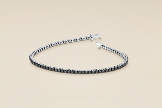 Bracciale tennis con sfondo uguale alle fedi