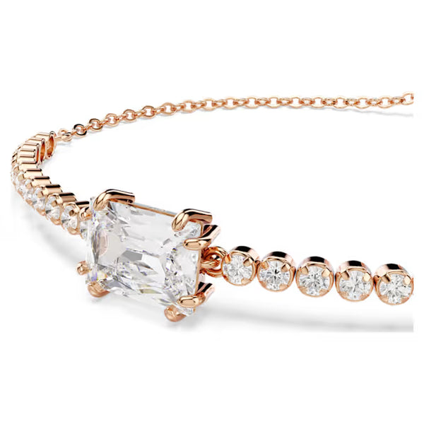 Bracciale Swarovski Tennis Matrix Bianco Placcato Oro Rosa 5730706