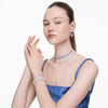 Pulsera Swarovski Matrix Contrariè con piedras azules y blancas, ajustable