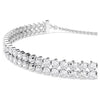 Pulsera de tenis ajustable de dos vueltas con matriz Swarovski
