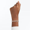 Swarovski Angelic Bracelet with Round White Stones in Rose Gold Plated Alloy