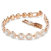 Swarovski Angelic Bracelet with Round White Stones in Rose Gold Plated Alloy