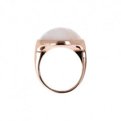 Bronzallure Golden Rosè Ring with Faceted Mother-of-Pearl