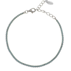 Amen Tennis Mania Bracelet with Aquamarine Zircons BT1BAC17
