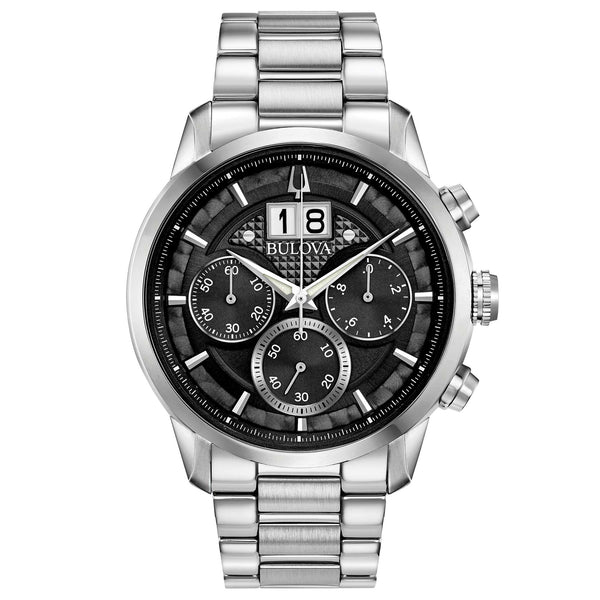 Orologio Bulova da Uomo Sutton Big Date con Quadrante Nero 96B319