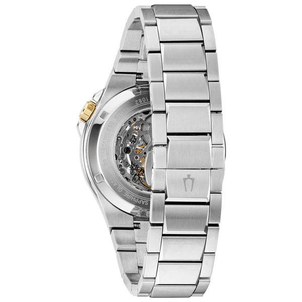 Reloj automático Bulova Maquina con esfera negra y esqueleto para hombre