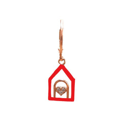 Versari Red House Single Earring