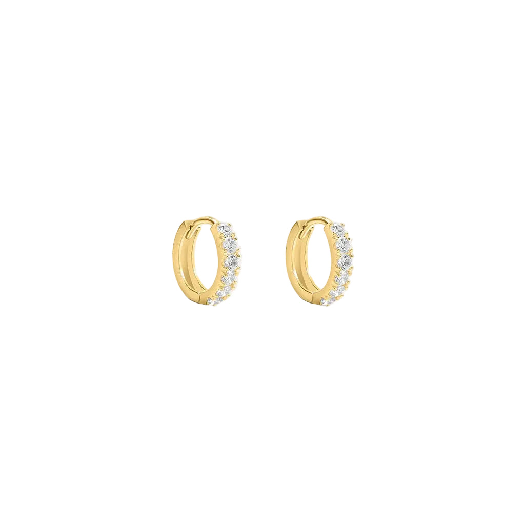 Orecchini Stroili A Cerchio Oro Giallo 9 KT Con Cubic Zirconia Bianco 1411827