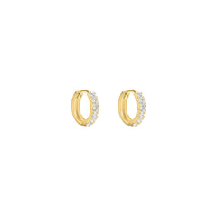 Orecchini Stroili A Cerchio Oro Giallo 9 KT Con Cubic Zirconia Bianco 1411827