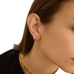 Orecchini Stroili A Cerchio Oro Giallo 9 KT Con Cubic Zirconia Bianco 1411827