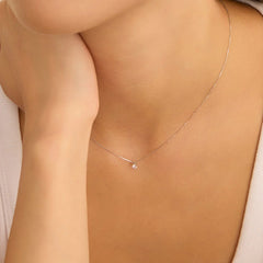 Collana Stroili Punto Luce Oro 9 KT Con  Cubic Zirconia 40+2 cm 1433826