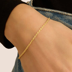 Bracciale Stroili Catena Oro Giallo 9 KT Maglia Corda 18 cm 1435193