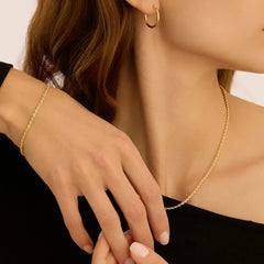 Bracciale Stroili Catena Oro Giallo 9 KT Maglia Corda 18 cm 1435193