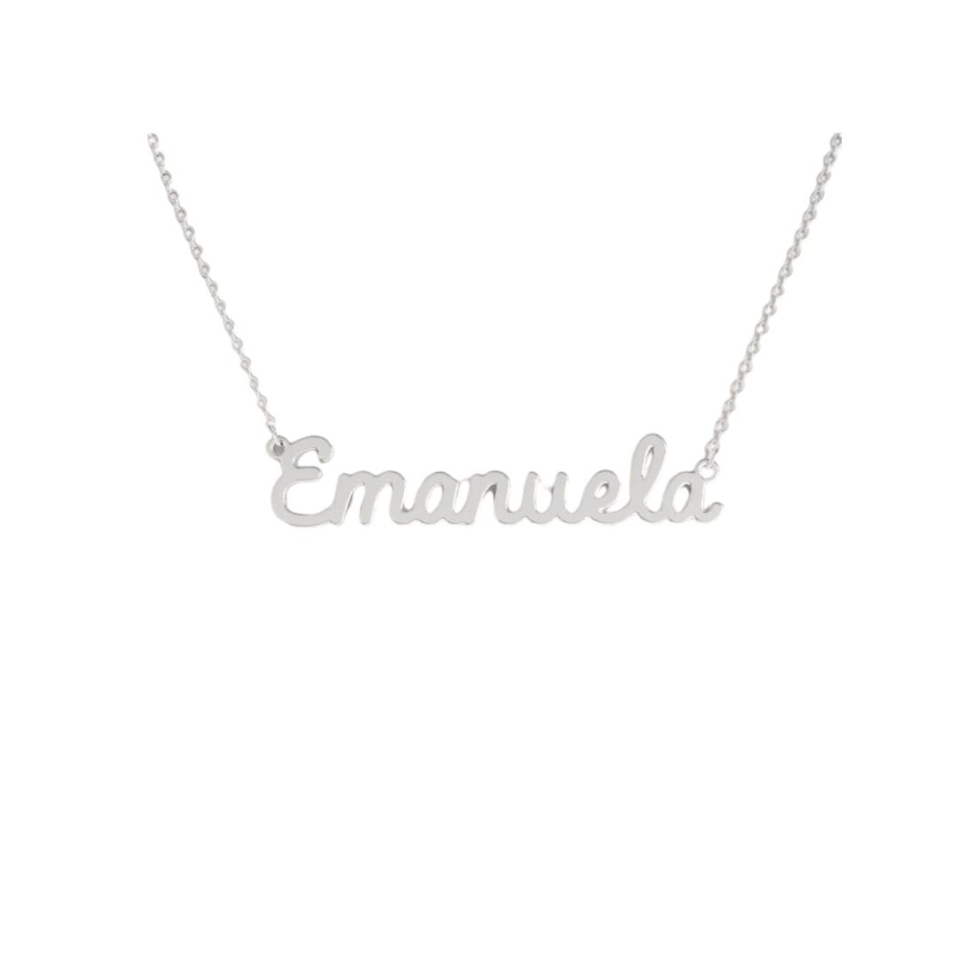 Collana Nome Emanuela In Acciaio 316