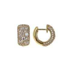 Pendientes de aro Bronzallure con pavé de circonitas cúbicas blancas