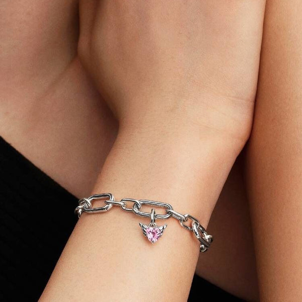 Mini Charm Pandora Pendente Cuore Alato Rosa Pandora ME 793626C02