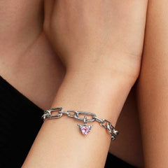 Pandora Mini Charm Pendant Pink Winged Heart Pandora ME
