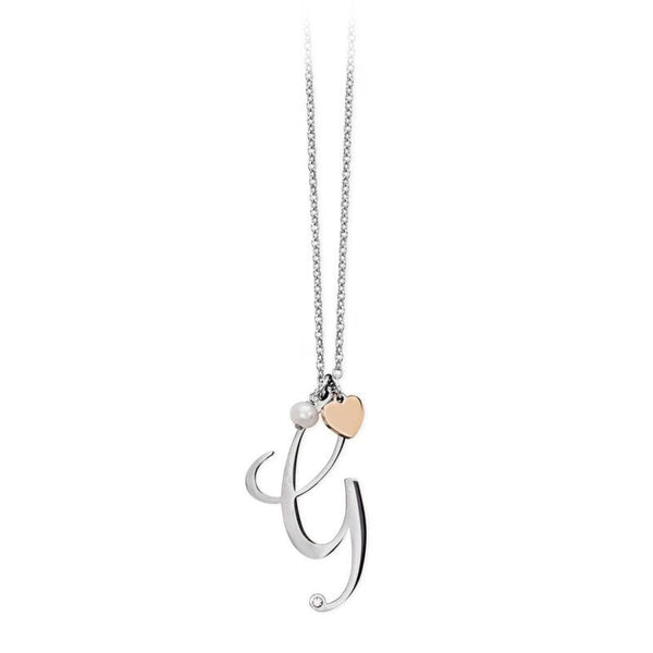 Collar largo de 2 joyas con la letra G