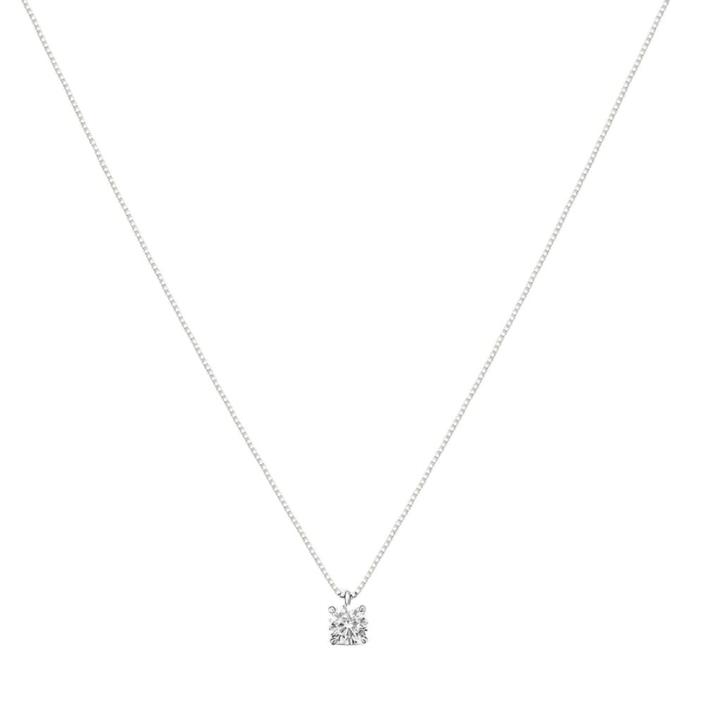 Collar Stroili Punto de Luz Claire Oro Blanco 9 KT Malla Veneciana Circonitas Cúbicas 1433827