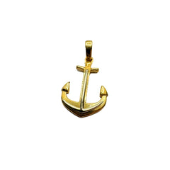 18KT Yellow Gold Men's Anchor Pendant